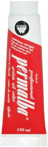 Weber Permalba 150-Ml Artist Oil Color, Cadmium Red Light