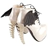 SHOW-STORY-Punk-Two-Tone-Wings-Lace-Up-Bone-Heels-Platform-Ankle-BootsLF80658