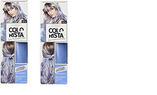 L'Oréal Paris Colorista Semi-Permanent Hair Color for Light Bleached or Blondes, Blue(pack of 2)