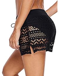 Bañador para dama de encaje hueco, con parte inferior de tankini, tallas S a XXXL