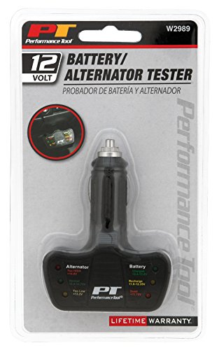 Performance Tool W2989 12V Cigarette Lighter Car Battery Tester and Alternator Tester