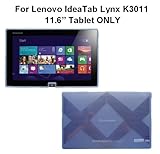 HappyZone Rubberized TPU Skin Case Cover For Lenovo IdeaTab Lynx K3011 Tablet 11.6 Inch - Blue