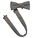 Hold’Em Suspender and Bow Tie Set for Kids, Boys, and Baby - Proudly Made in USA - Extra Sturdy Polished Silver Metal Clips, Pre Tied Bow Tie-Gray 26