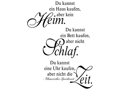 Klebeheld Wandtattoo Du Kannst Ein Haus Kaufen Aber Kein Heim