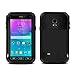 Love Mei Shockproof Water Resistant Dust/Dirt/Snow Proof Aluminum Metal Gorilla Glass Heavy Duty Protection Case Cover for Samsung Galaxy Note 4 IV N9100 Black