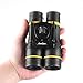 MeeQee12x40 Compact Binocular Telescope with FMC Bak4 Prism Low Light Night Vision Wide Angle Powerful Binocular for Bird Watching, Summer Camping, Travel, Sports and Concerts (Black and Yellow)