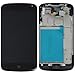 Teseko Touch Screen Digitizer Assembly for LG E960 Google Nexus 4 with Front Frame (Black)
