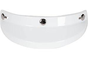 BUZHI 3 Snap-Button Visor Universal Motorcycle 3 Snap-Button Visor Flip Up Down Open Face Helmet Wind Shield