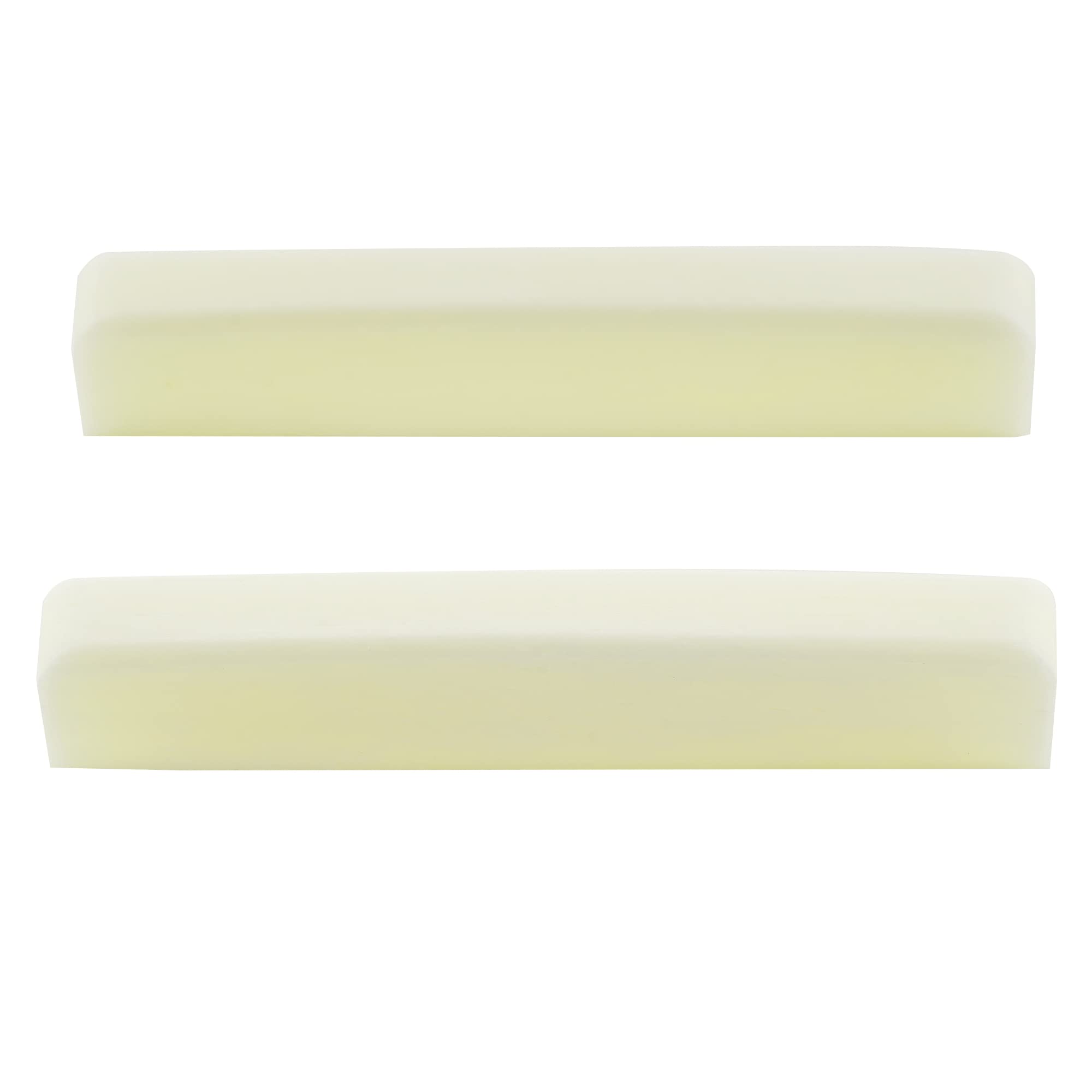 Musiclily Pro Universal Jumbo Bone Nut Blank for Acoustic and Electric Guitar, Ivory(Set of 2)