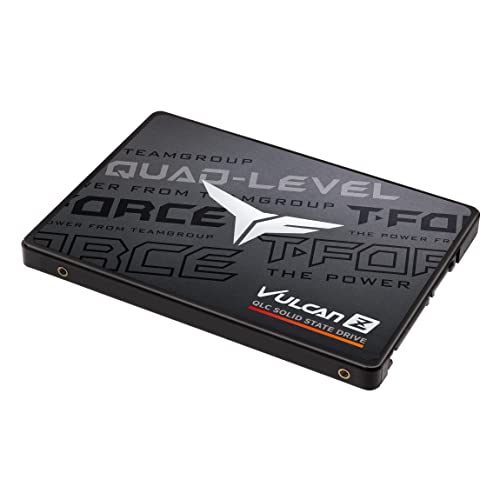 TEAMGROUP T-Force Vulcan Z 2TB SLC Cache 3D NAND QLC 2.5 Inch SATA III Internal Solid State Drive SSD (R/W Speed up to 550/470 MB/s) T253TY002T0C101