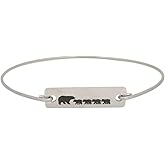 Mama Bear with 4 Cubs Bracelet Mom Birthday Gift Mothers Day Present Jewelry Bangle Avg Size Woman