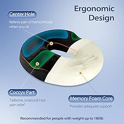 HOMCA Donut Pillow hemmoroid Cushion for Office