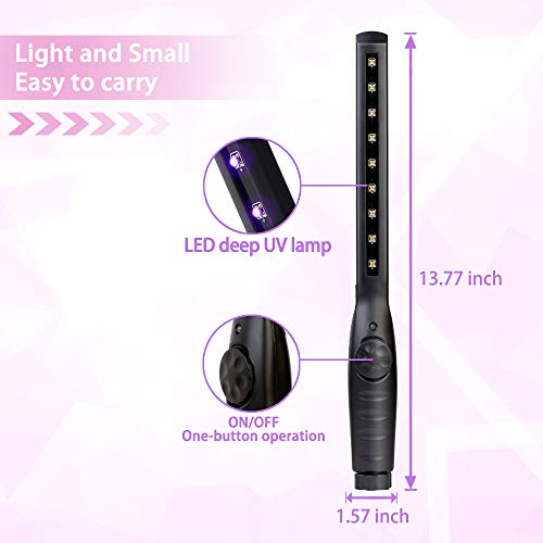 Feeke UVC Light Portable UV Light Wand, Ultraviolet Light Travel Wand