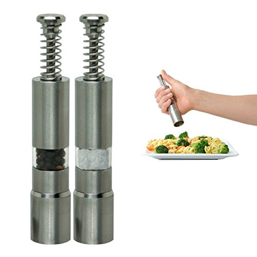 Grind gourmet original pump and grind salt and pepper grinder set