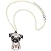 NEWEI Acrylic Sweet Cartoon Pug Dog Necklace Pendant Chain Adorable Puppy Pets Jewelry Accessories for Women Gifts