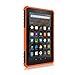 Windrew Hybrid Heavy Duty Armor Protection Cover [Anti Slip] [Built-In Kickstand] Skin Case For Amazon Fire 7 5th Generation 2015 Release Tablet + Screen Protector and Stylus Pen (Orange)