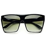 Large Retro Style Square Aviator Flat Top Sunglasses Shades