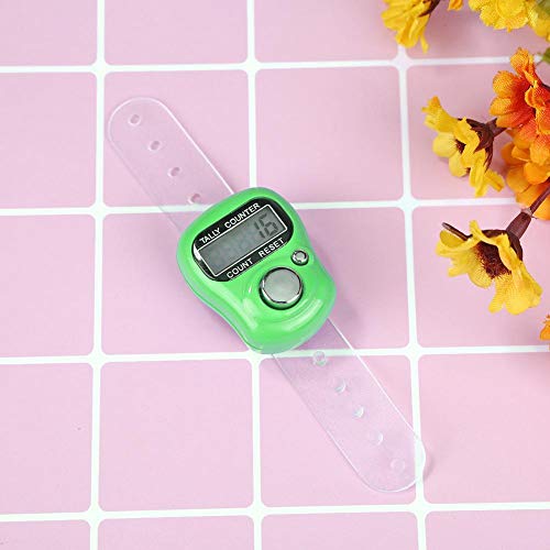 Vanpower Stitch Marker Row Finger Ring Counter LCD Electronic Tally Counter (Green) - Thumbnail 5