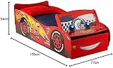 Disney Cars Lightning McQueen Toddler Bed with Storage, 140x70 cm view 3