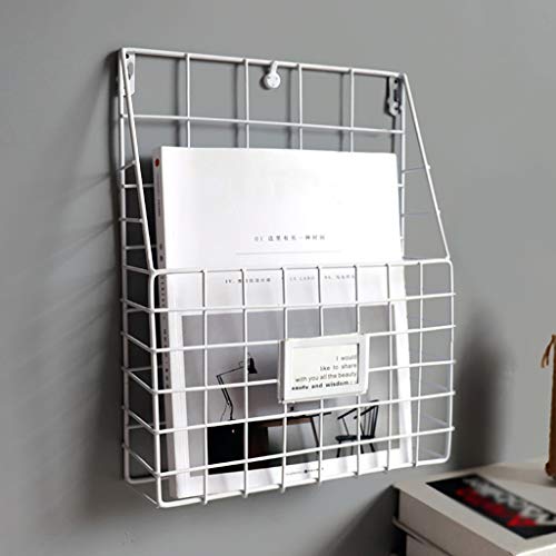 Chirpa Simple Iron Wall-Mounted Hanging Rack Magazine Newspaper Storage Shelf Organizer