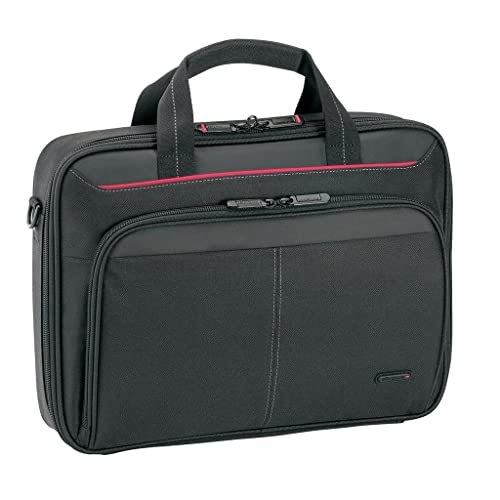 Targus Classic Clamshell Sacoche Pour Ordinateur Portable 12.1-13.4", Sac À Bandoulière Homme Femme Confortable, Mallette Ordinateur Portable Avec Poches - Noir, Cn313