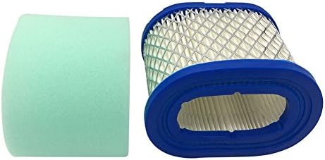YEKELLA Air Filter Fit For Briggs Stratton 273356/498596/690610/697029/5059h/4207 Stens 100-093 John Deere M147431 Filter Pre-cleaner And Intek 5.5-6.75 HP engines (Pack Of 2)