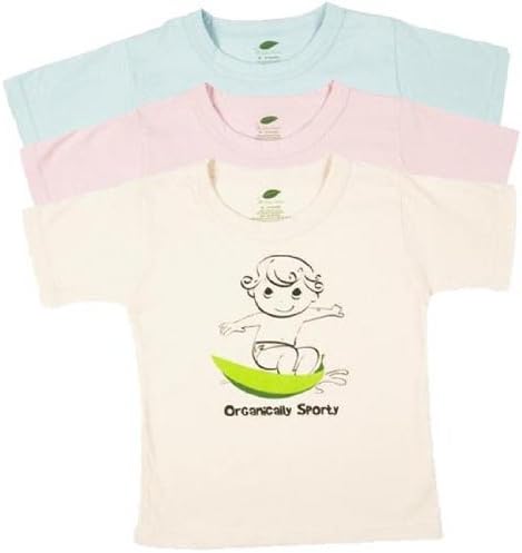 Organically Sporty Organic Tee (natural, pink or blue)