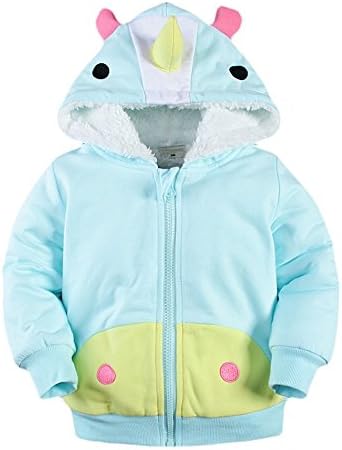 Baby Girls' Full Zip Fleece Lined Outerwear Hooded Jacket Sweatshirts (3T, A)