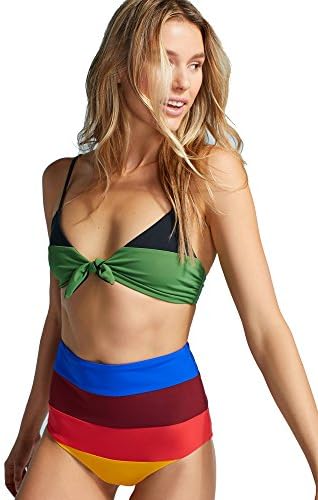 Signe Womens Tie Knot Front High Waist Bikini Sets