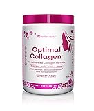 Nutricelebrity Optimal Collagen - Protein Keto Powder Hydrolyzed Peptides with Grass-Fed Pasture Raised Bovine, Hair Growth Nails Skin Joints, Hydrolysate Collagen Supplements, Non-GMO, Strawberry USA