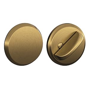 Image of Schlage B81 Single Sided Residential Deadbolt with Thumbturn and Outside Trim Pl, Antique Brass