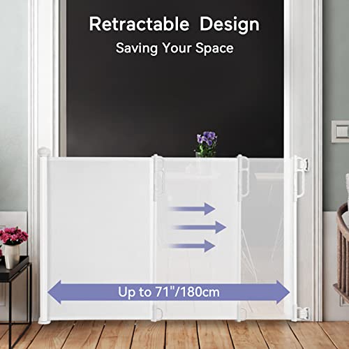 Retractable Baby Gate, Momcozy Extra Wide Mesh Baby Gates for Stairs