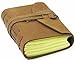 Handcrafted Finest Leather Notebook - Journal A6 with Handmade 100% Cotton Paper - Brown