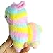Livoty Cuddly Llama Rainbow Alpaca Doll Soft Baby Stuffed Animal Toy Puppet Doll Birthday Xmas Christmas Wedding Anniversary Presents Gifts (Colorful -13cm)