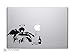 Banksy Fallen Angel Smoking Vinyl Car Sticker Symbol Silhouette Keypad Track Pad Decal Laptop Skin Ipad Macbook Window Truck Motorcycle (Black)