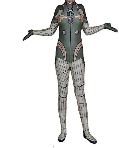 Amazon スイカ コス 真希波 マリ イラストリアス コスプレ用衣装 劇場版レオタード 全身タイツ 頭出し 伸縮抜群 Cosplay コスチューム 仮装 舞台服 女性l コスプレ 仮装 通販