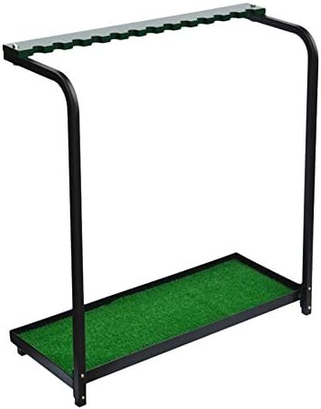 Golf Club Organizers 13-Hole Holder Display Shelf - Golf Club Storage Rack, Metal, Green