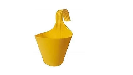 Naturally Green (Multicolor Set of 1) Glory Hook Pot for Railings/Railing Flower Pot - Set of 1