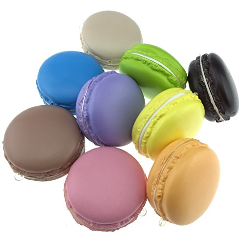Gresorth 9 PCS Small Fake Macaron High Simulation Artificial Dummy French Macaroon Studio Prop DIY Decorate Material