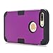 iPhone 7 Plus Case, AOKER Hybrid Heavy Duty Shockproof Full-Body Protective Case with Dual Layer [Hard PC+ Soft Silicone] Impact Protection for Apple iPhone 7 Plus 5.5 Inch (Purple)