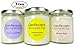 Candlecopia Honeysuckle Jasmine, French Lavender and Sweet Rose Strongly Scented Hand Poured Vegan Soy Candles, Dye Free, 3-Pack