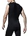 TM-V35-BB_Large j-ALX Tesla Men's Thermal Coldgear Compression Baselayer V Neck Sleeveless V35