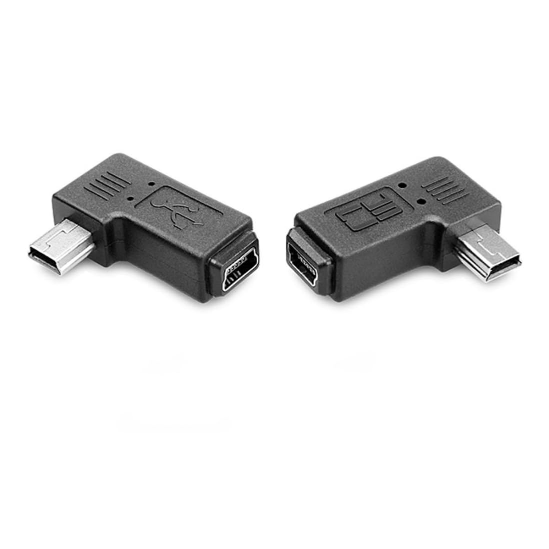 Photo 1 of chenyang 2 Pack Mini USB 5 Pin Male to Female 90 Degree Left & Right Angled Extension Connector Adapter