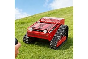Remote Control Crawler Lawn Mower, 21.5-Inch Cutting Width, Self-Propelled Tracked Mower for 60° Slopes, 1640ft Remote Range,