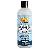 All Natural Anti Itch Oatmeal Dog Shampoo and Conditioner | Hypoallergenic Conditioning Deodorizing Formula for Dogs Cats & Pet | Treatment Wash Soothe Dry Itchy Skin | Aloe for Allergy Relief