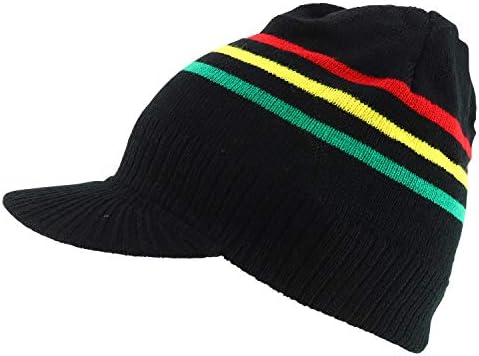 JFH Group Rasta Hippie Jamaican Winter Ear Flap Hat (One  display picture 3
