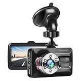 TOGUARD Dash Cam 6 LEDs Night Vision Car Camera 1080P FHD DVR Dash Camera for Cars, 3
