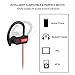 Wireless Bluetooth Headphones LESHP Wireless Sport Headset V4.1 Sport Stereo In-Ear Noise Cancelling Sweatproof Earphones 8 Hours Playing Time with Built-in HD Mic for Smartphones (Red)