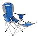 Wakeman Outdoors Camp Chair with Footrest-300lb. Capacity Recliner Quad Seat with Cup Holder, Cooler, Carry Bag-Tailgating, Camping, Fishing (Blue)thumb 1