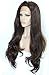 ANOGOL Hair Cap+Natural Wave Brown Synthetic Lace Front Wig Long Women's Wigs Brown Lace Front wig for Women (Brown)